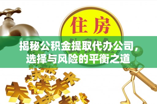 惠安揭秘公积金提取代办公司，选择与风险的平衡之道