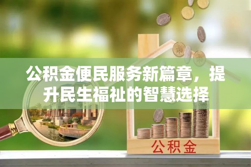 惠安公积金便民服务新篇章，提升民生福祉的智慧选择