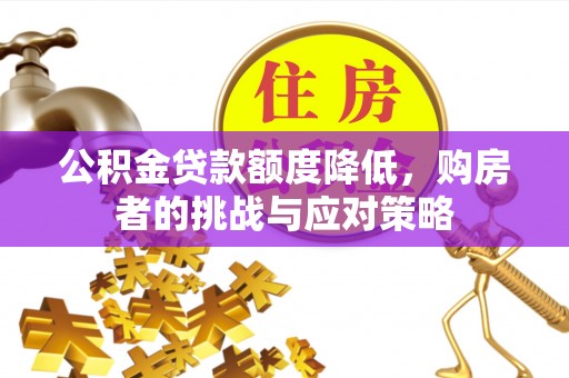 惠安公积金贷款额度降低，购房者的挑战与应对策略